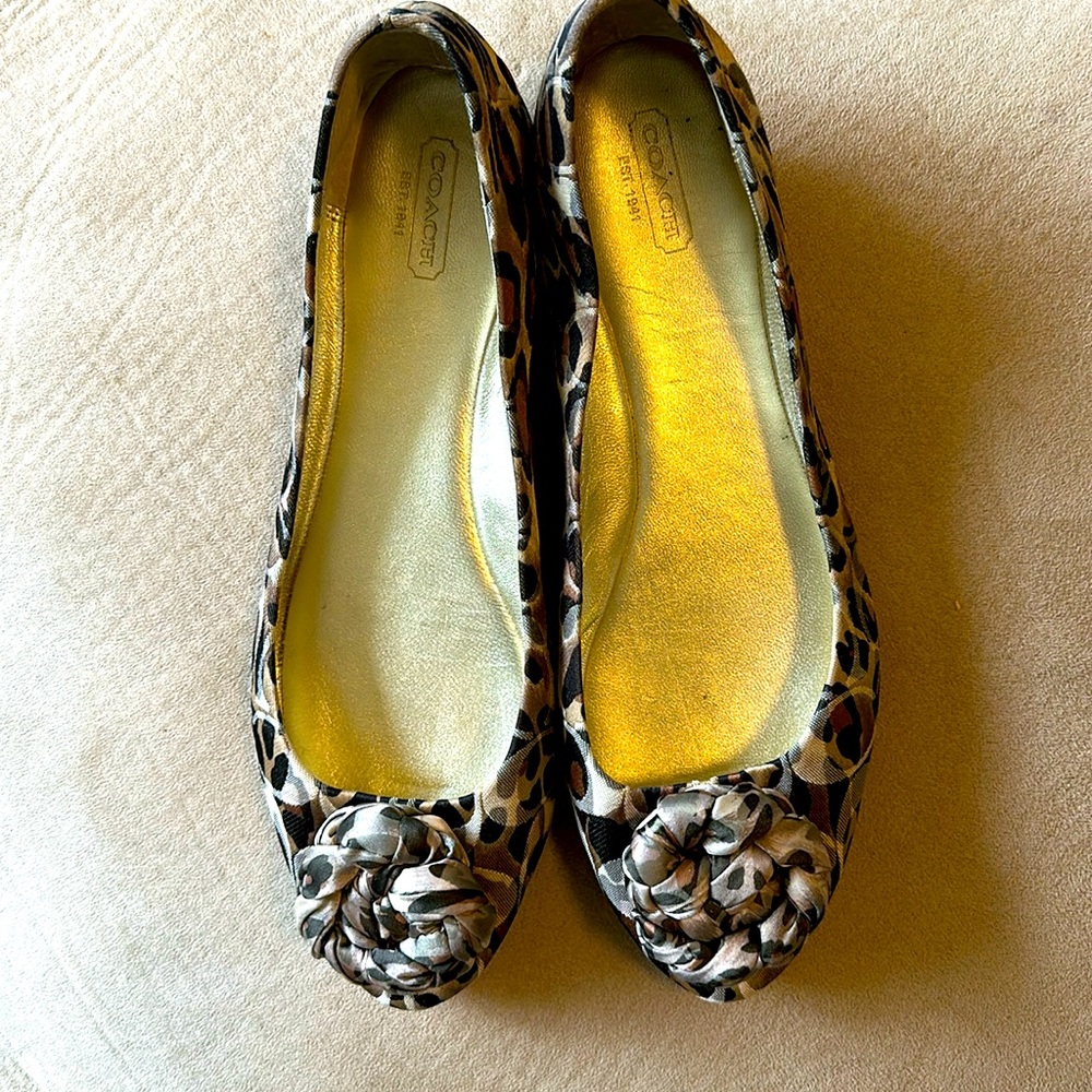 Coach Ballet Satin Flats 10M